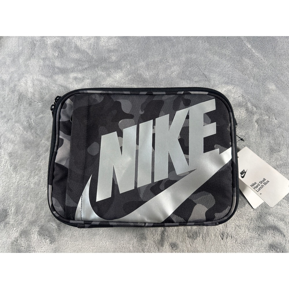 Nike Hard Shell Lunch Box Black Grey Camo Futura Logo Insulated Bag NEW